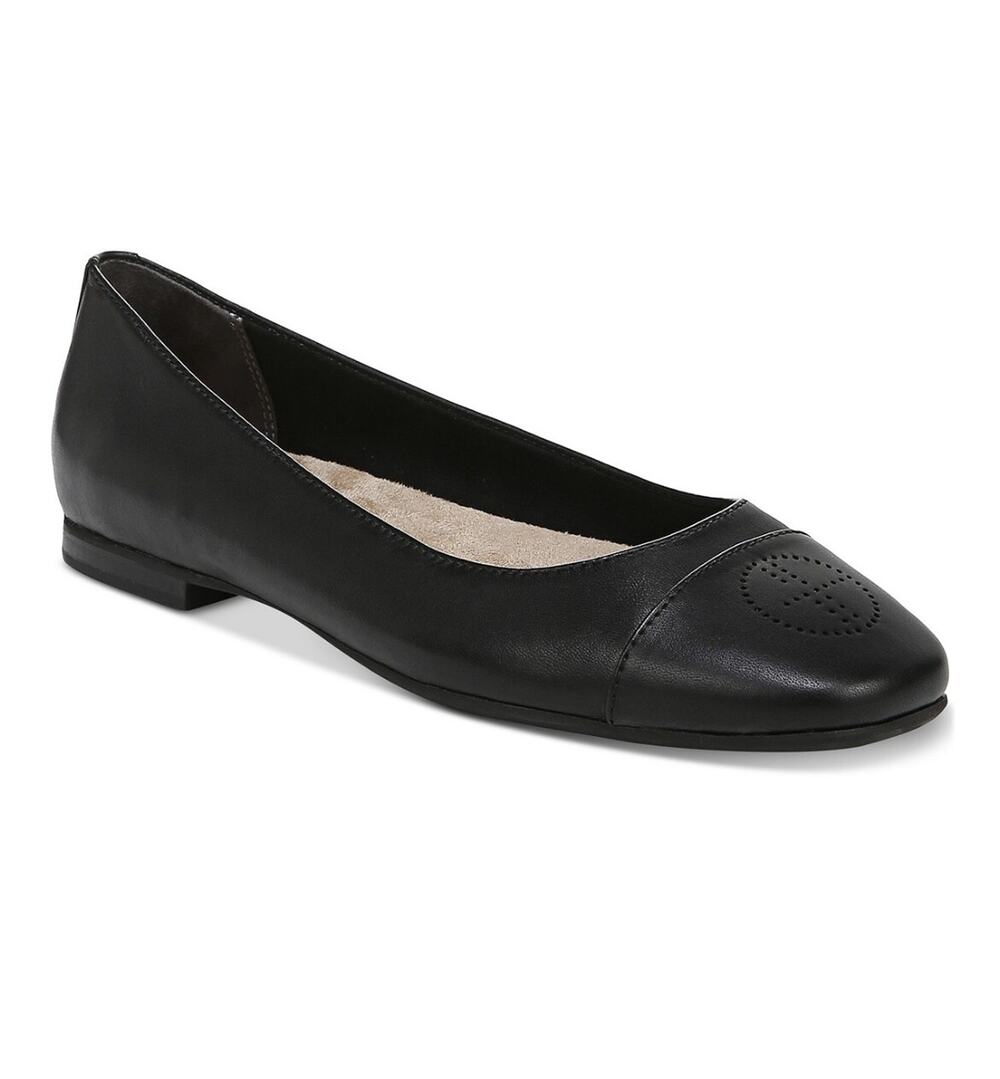Giani Bernini Women's Memory Foam Aerinn Ballet Flats Black Leather Size 10 M